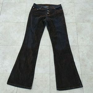 BONGO Jeans Button Fly Faux Suede Size 7